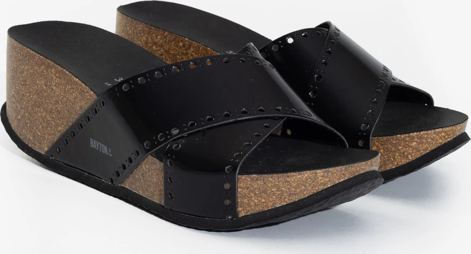 Sandales à Plateau Sandales Liverpool Femme Noir – Image 2