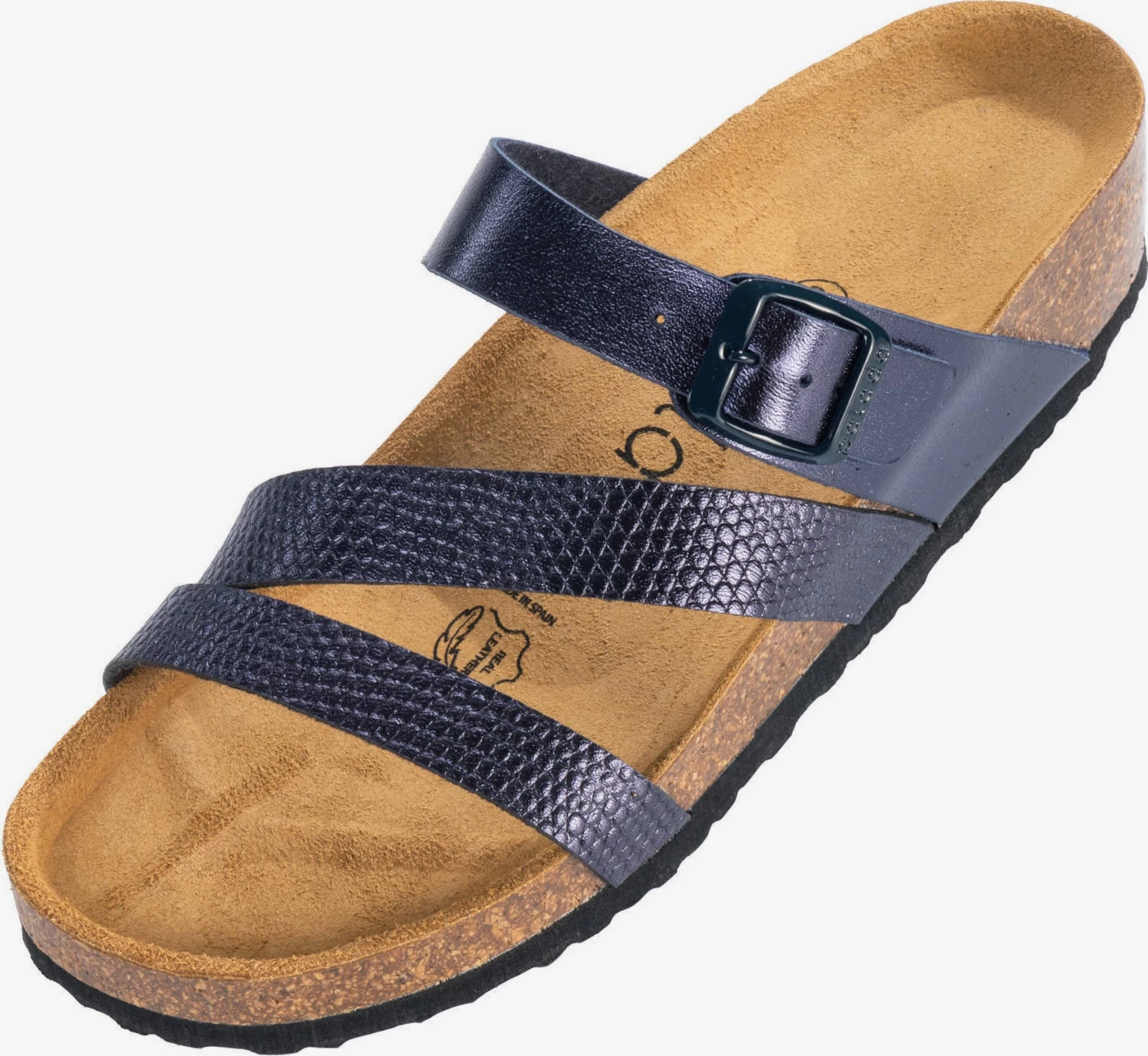 Sandales Ă Plateau Mule Chios Femme Bleu