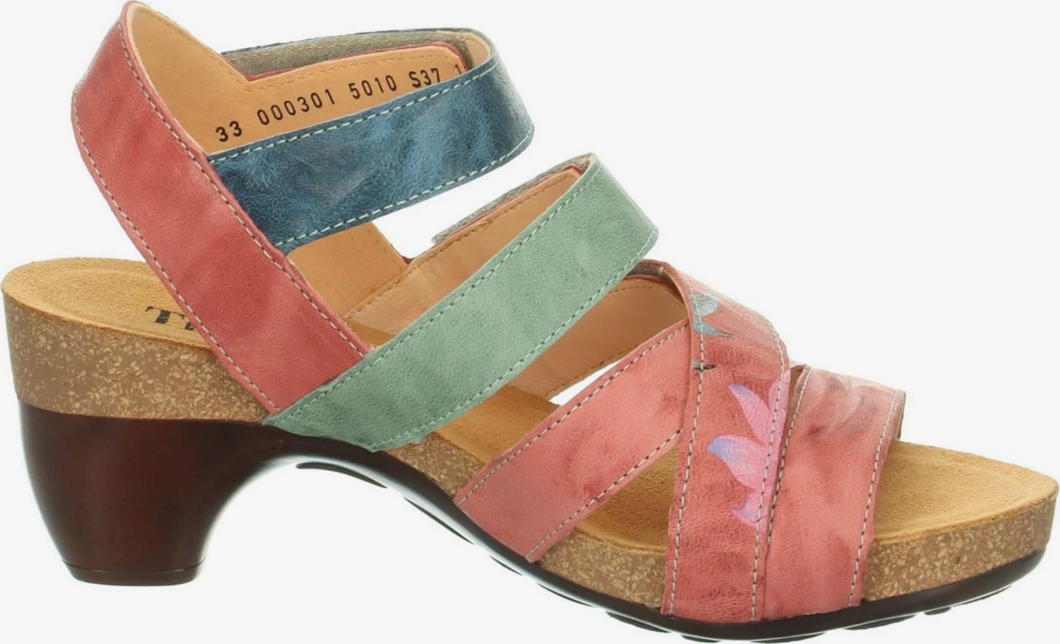 Think! Sandales à Talons Sandales à Lanières Femme Vert / Rose – Image 4