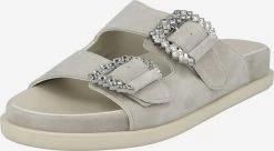 Sandales à Plateau Mule Smaragda Femme Gris Clair