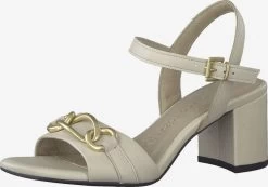 Marco Tozzi Sandales à Talons Sandales à Lanières Femme Crème