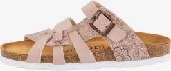 Sandales à Plateau Mule Kreta Femme Rose