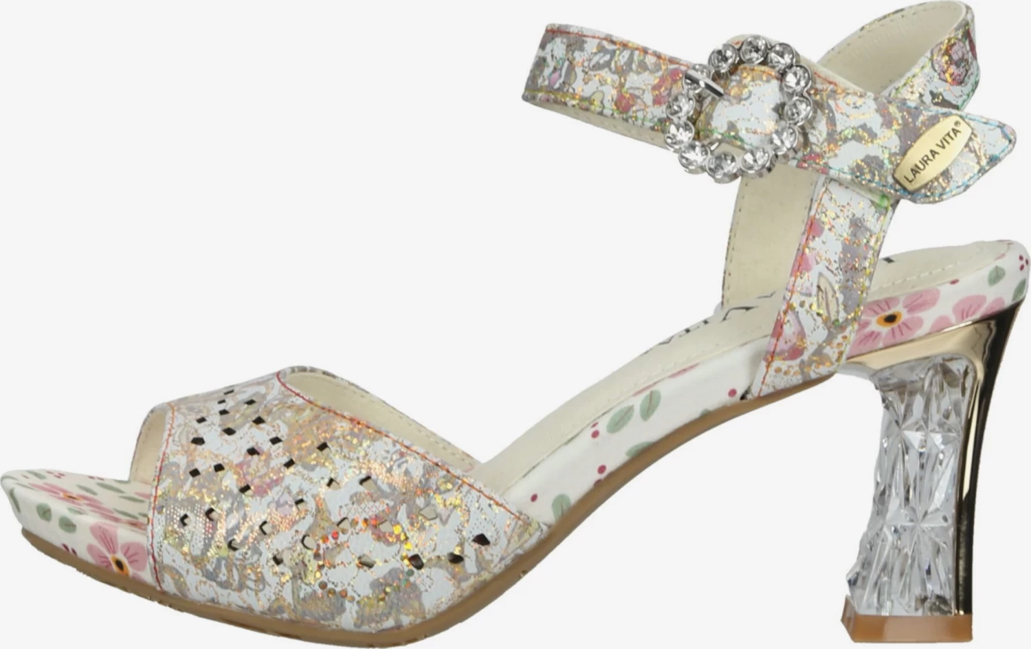 Laura Vita Sandales à Talons Sandales à Lanières Femme Beige – Image 2