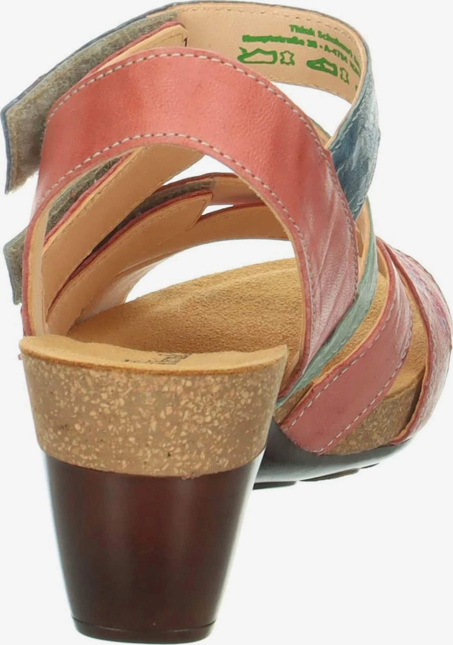 Think! Sandales à Talons Sandales à Lanières Femme Vert / Rose – Image 5
