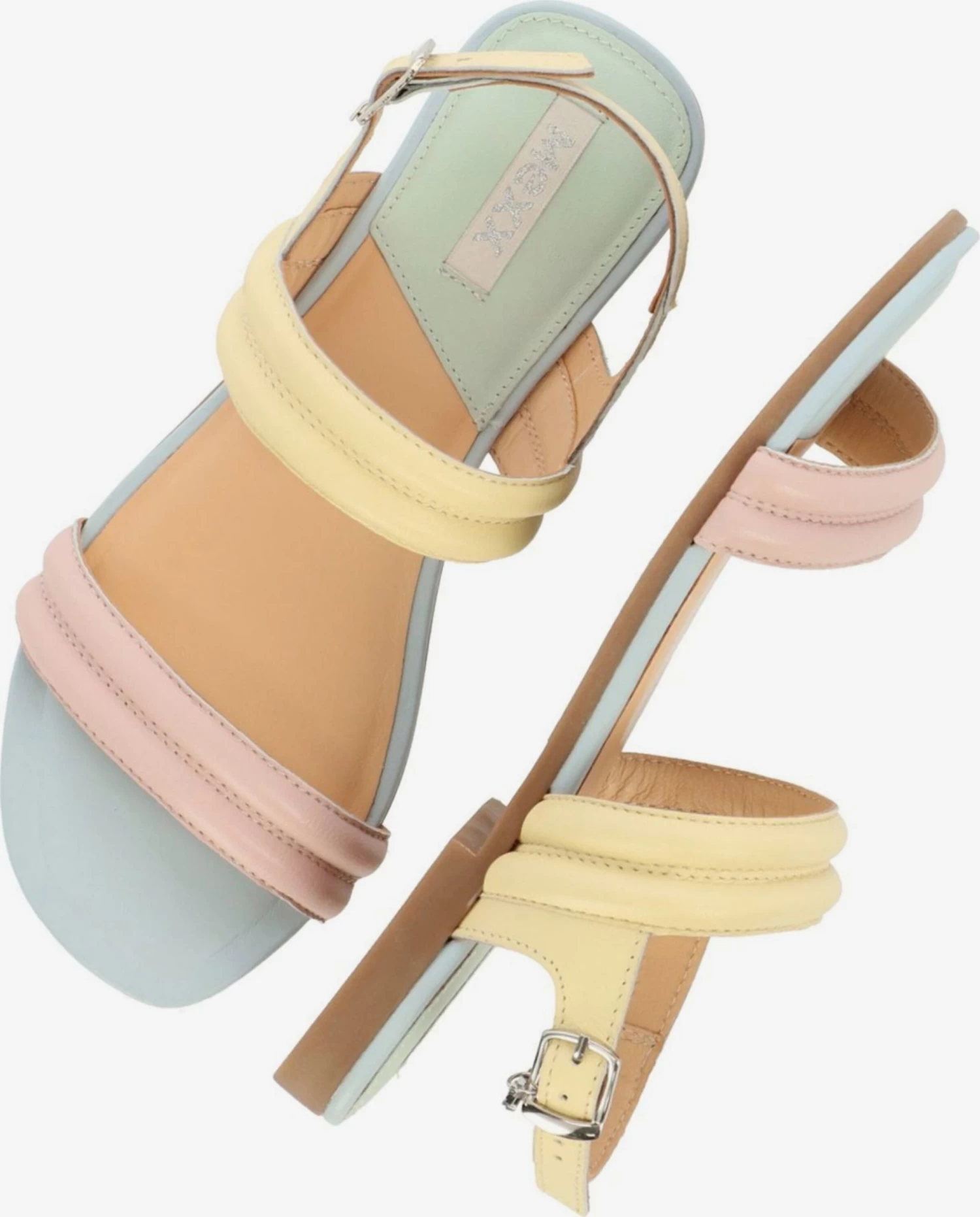 MEXX Sandales à Brides Sandales à Lanières Femme Bleu / Jaune – Image 6