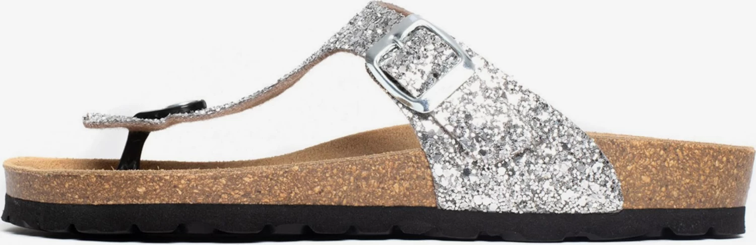 Sandales Tongs Mercure Femme Argent