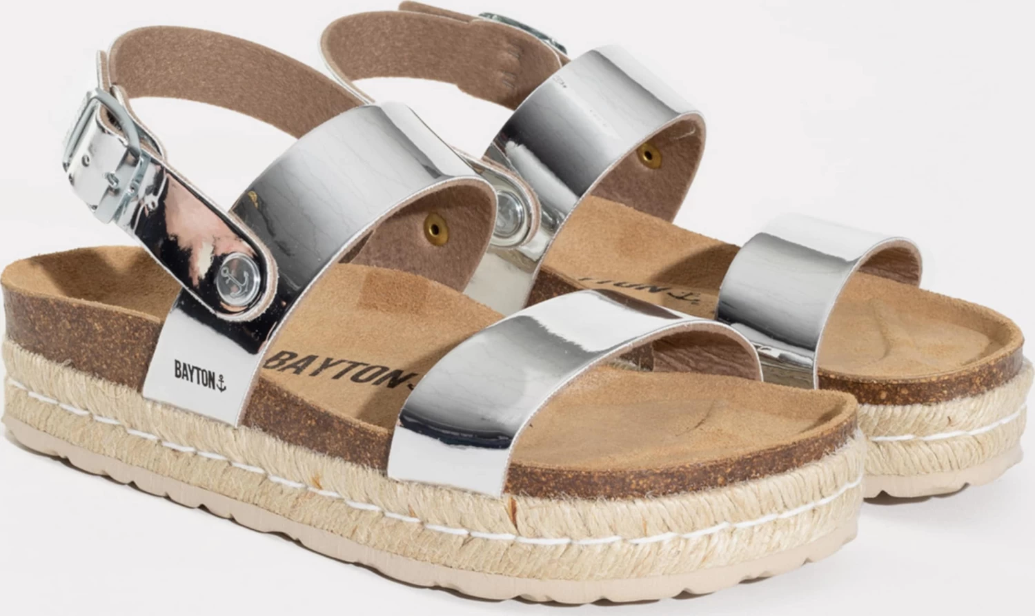 Sandales à Plateau Sandales Femme Argent – Image 2