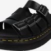 Dr. Martens Sandales à Plateau Mule Tate Femme Noir