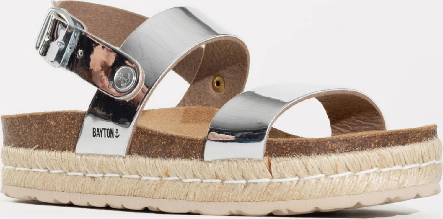 Sandales à Plateau Sandales Femme Argent – Image 3