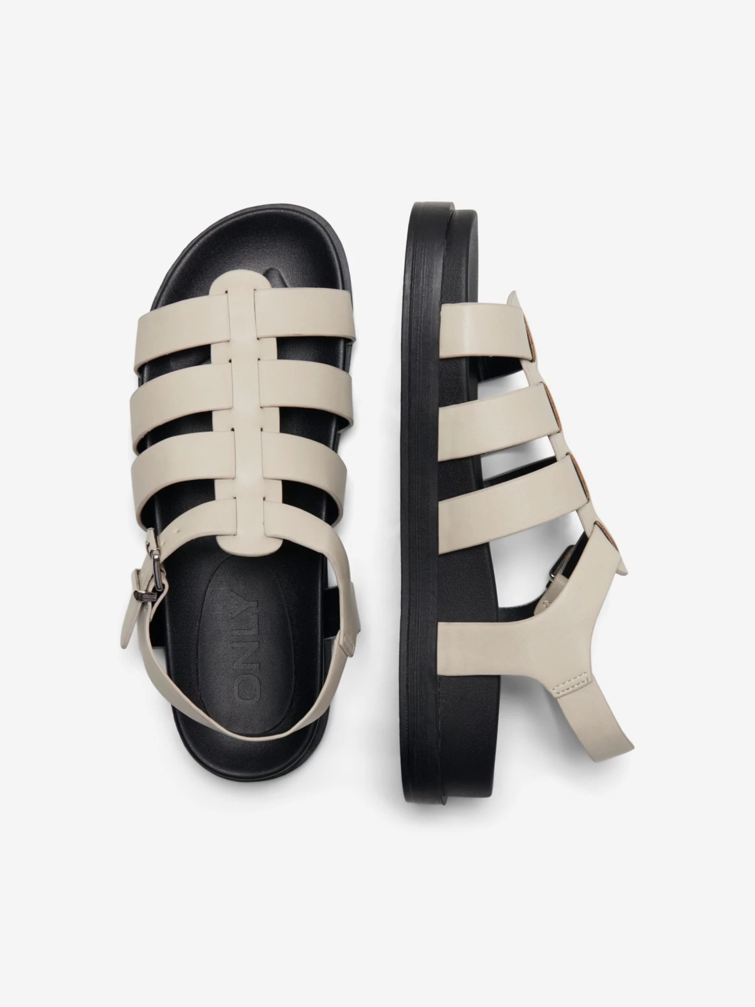 ONLY Sandales à Brides Sandales à Lanières Femme Blanc – Image 3