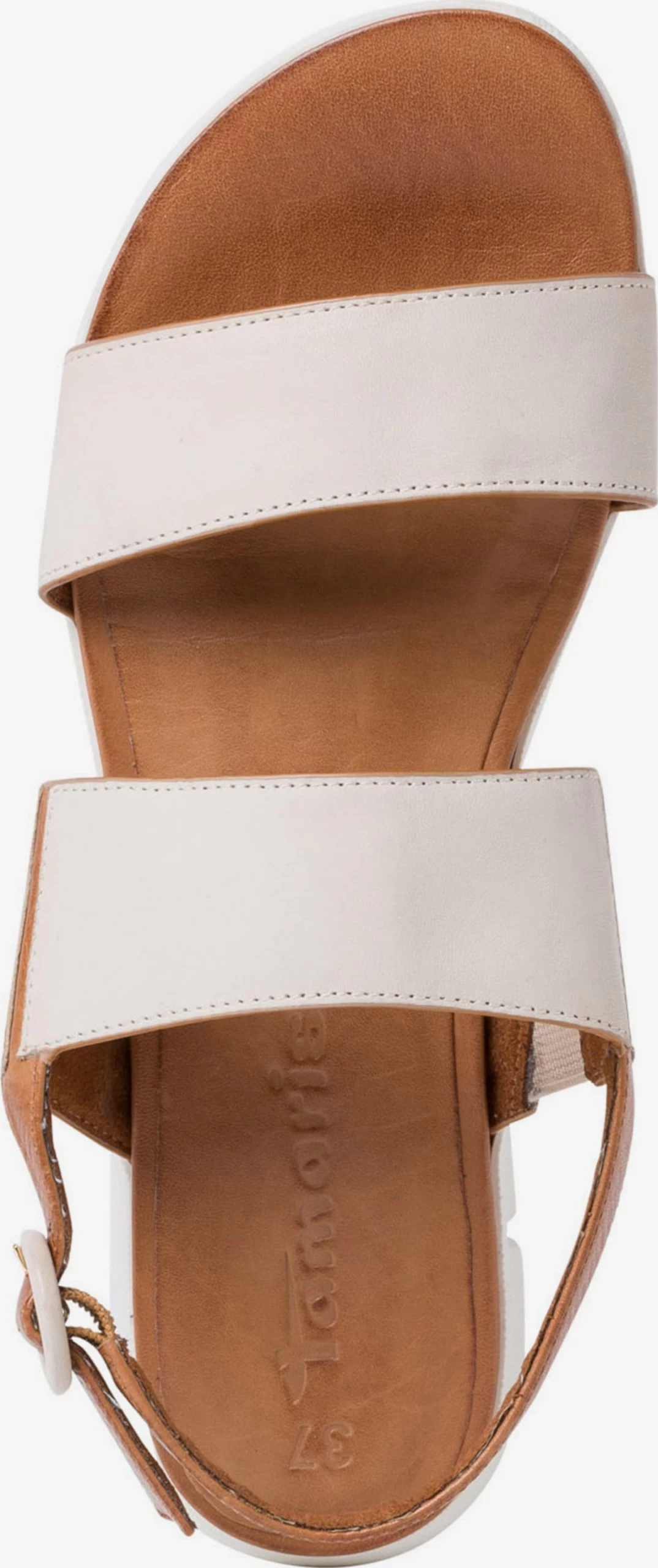 Tamaris Sandales à Plateau Sandales Femme Blanc Naturel – Image 4