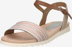 Tom Tailor Sandales à Brides Sandales à Lanières Femme Marron / Rose