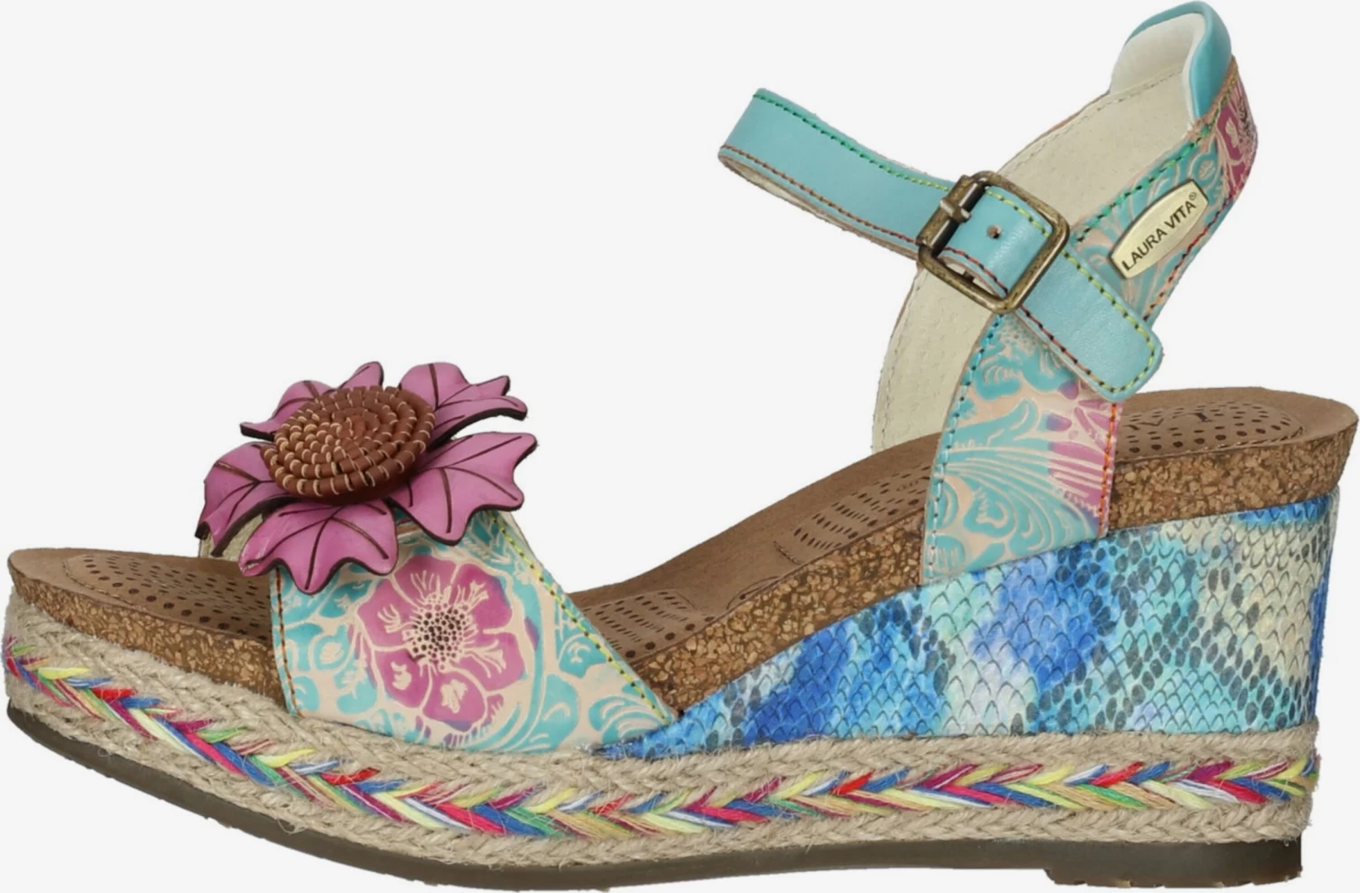 Laura Vita Sandales à Talons Sandales Femme Bleu – Image 2