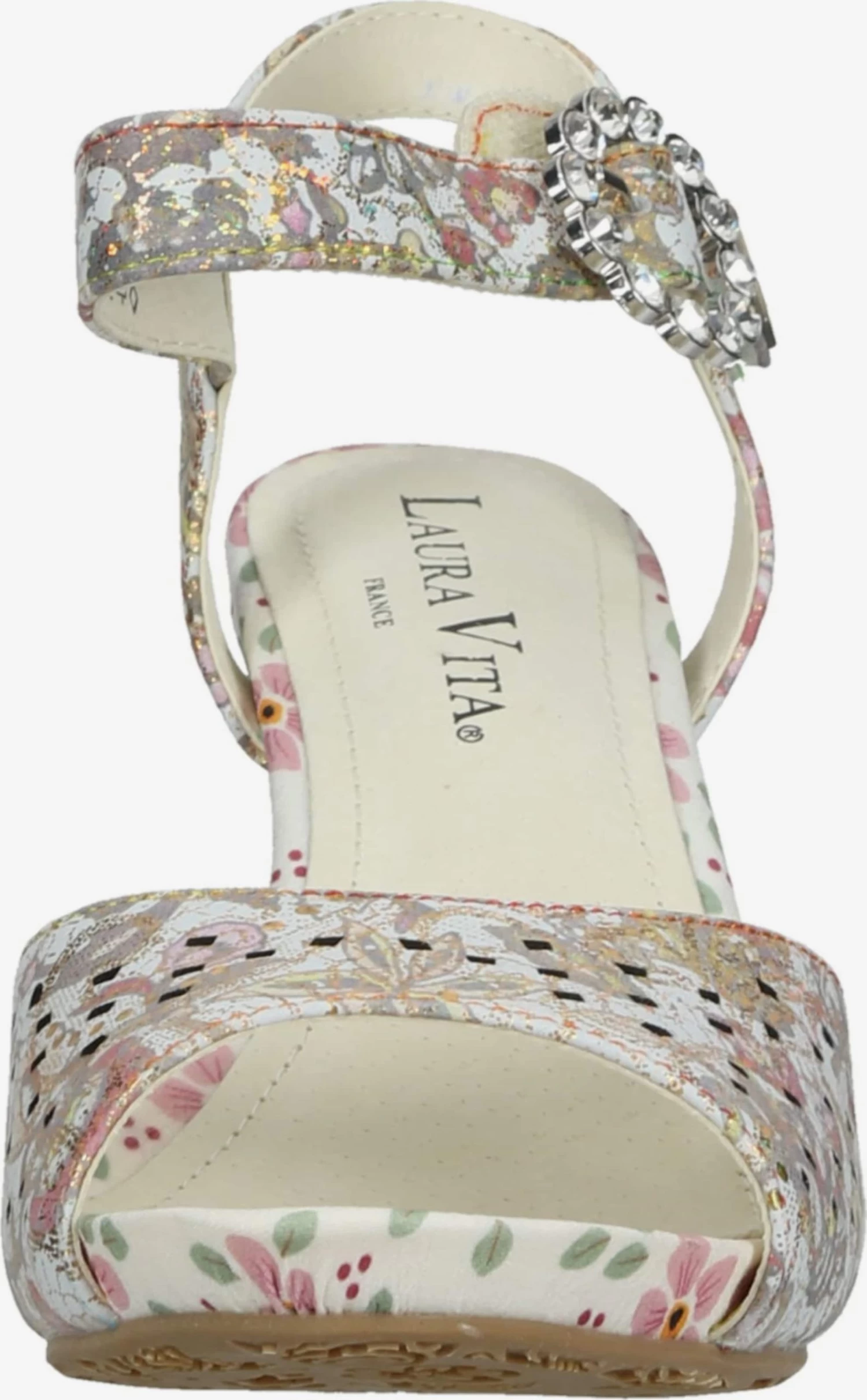 Laura Vita Sandales à Talons Sandales à Lanières Femme Beige – Image 3