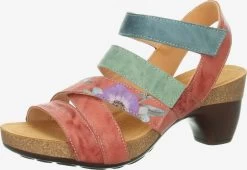 Think! Sandales à Talons Sandales à Lanières Femme Vert / Rose