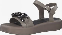 Marco Tozzi Sandales à Plateau Sandales Femme Taupe