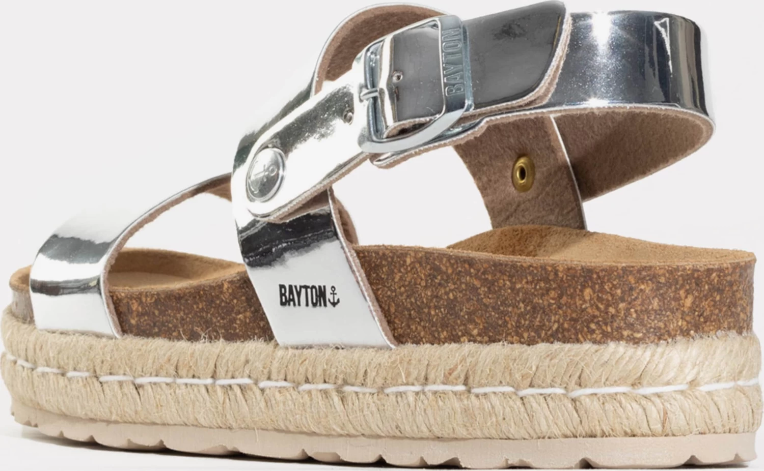 Sandales à Plateau Sandales Femme Argent – Image 4