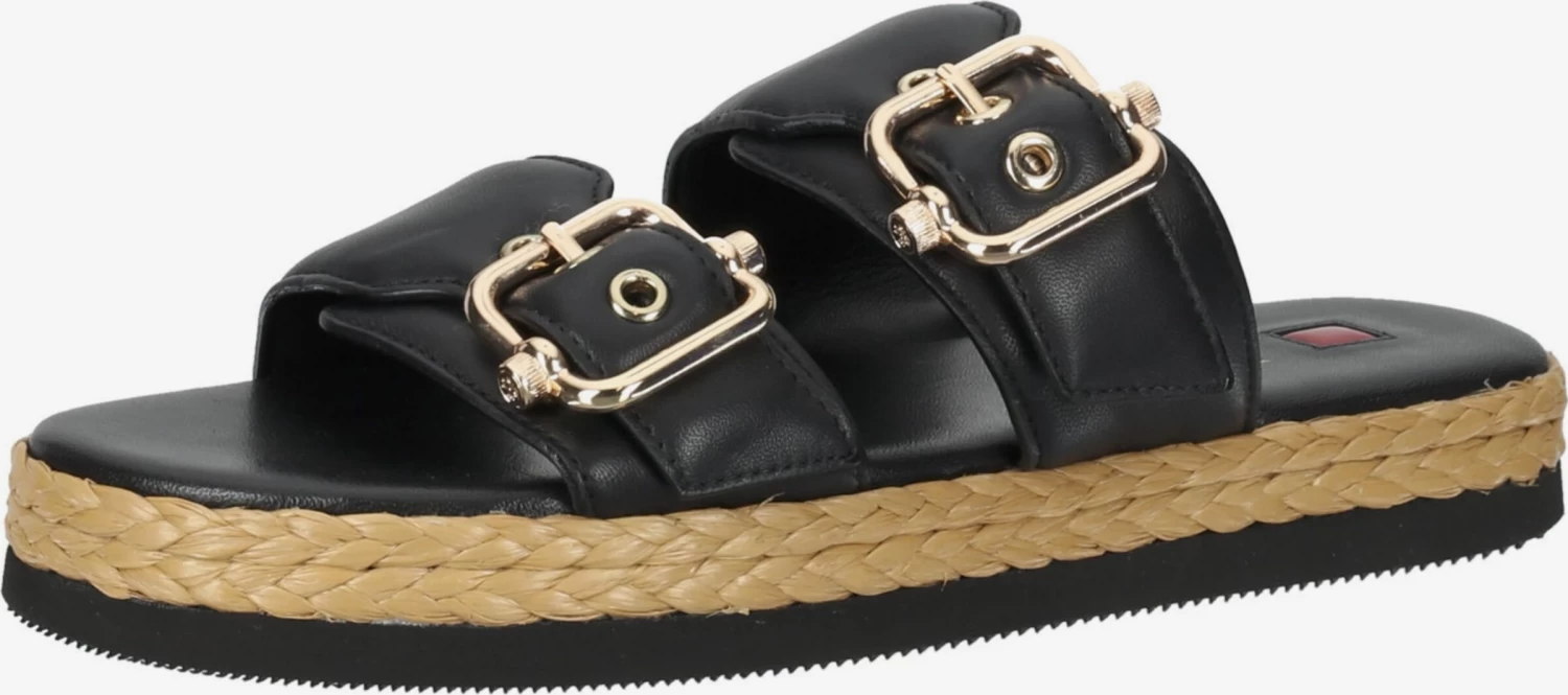 HÖGL Sandales à Plateau Mule Femme Noir