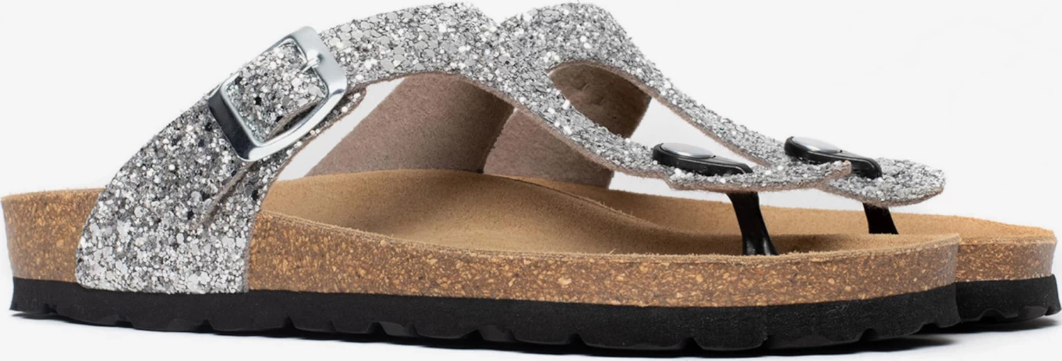 Sandales Tongs Mercure Femme Argent – Image 3