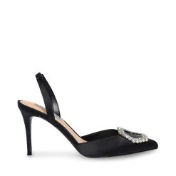 Steve Madden Lucent Sandal BLACK SATIN