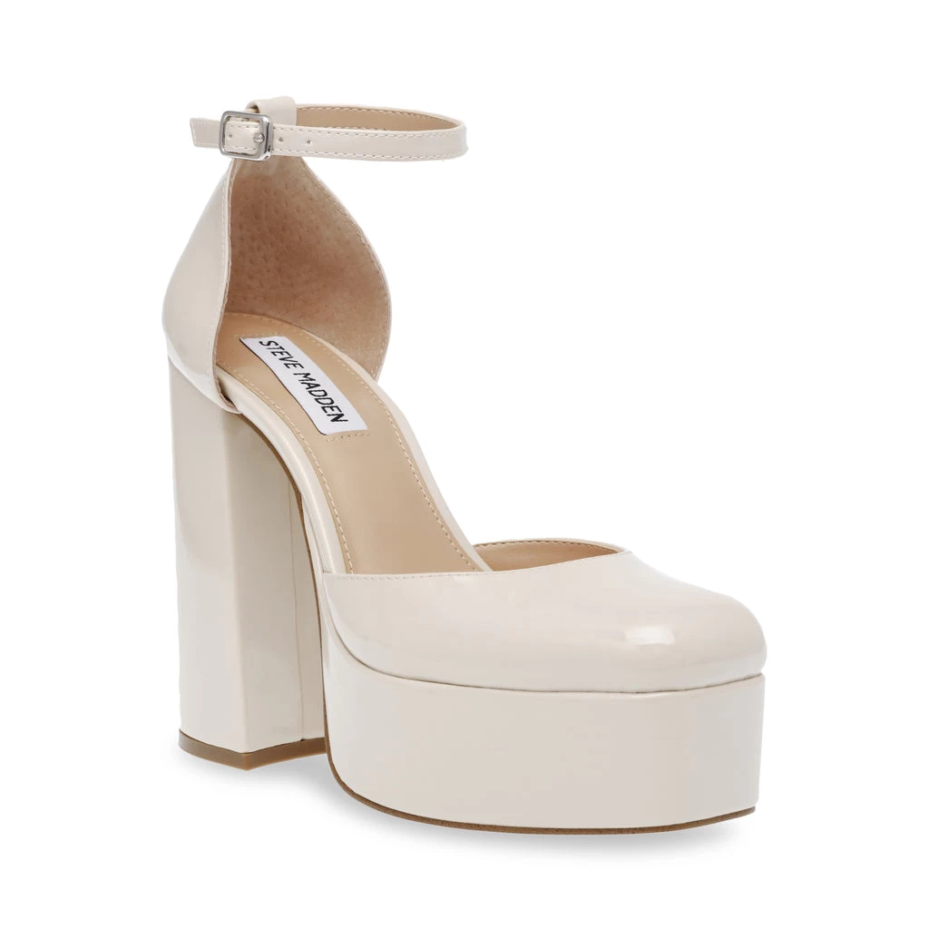 Steve Madden Tamy Sandal WHITE PATENT – Image 2