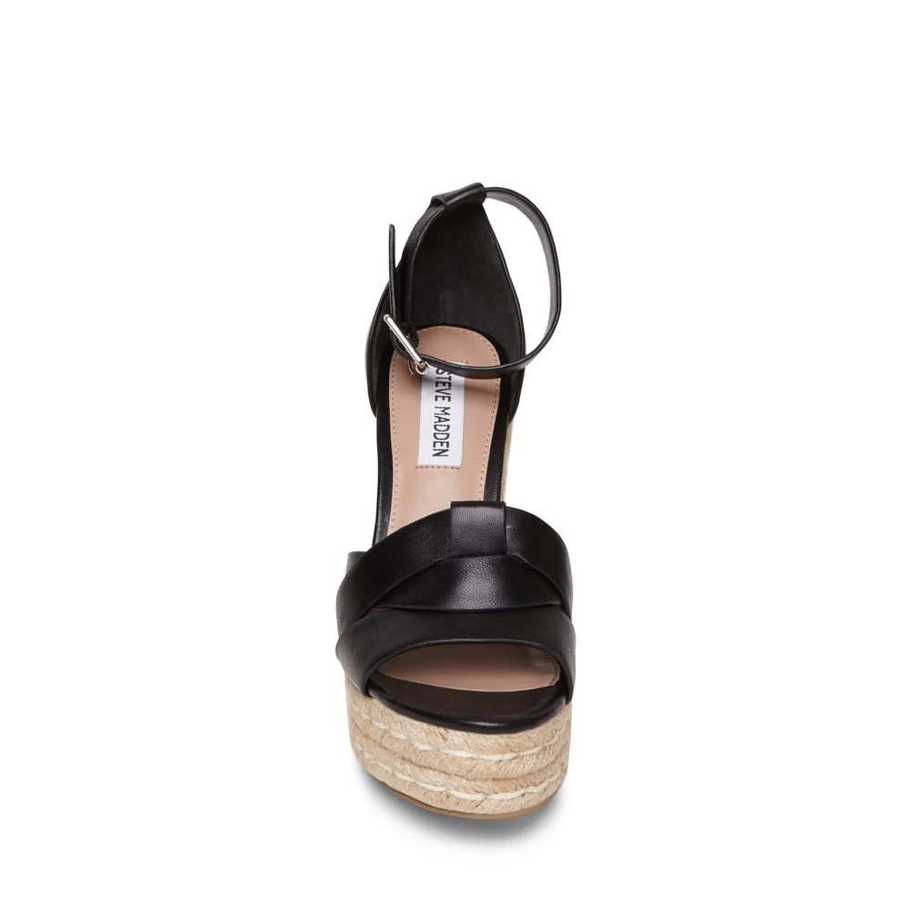 Steve Madden Sivian Sandal BLACK LEATHER – Image 3