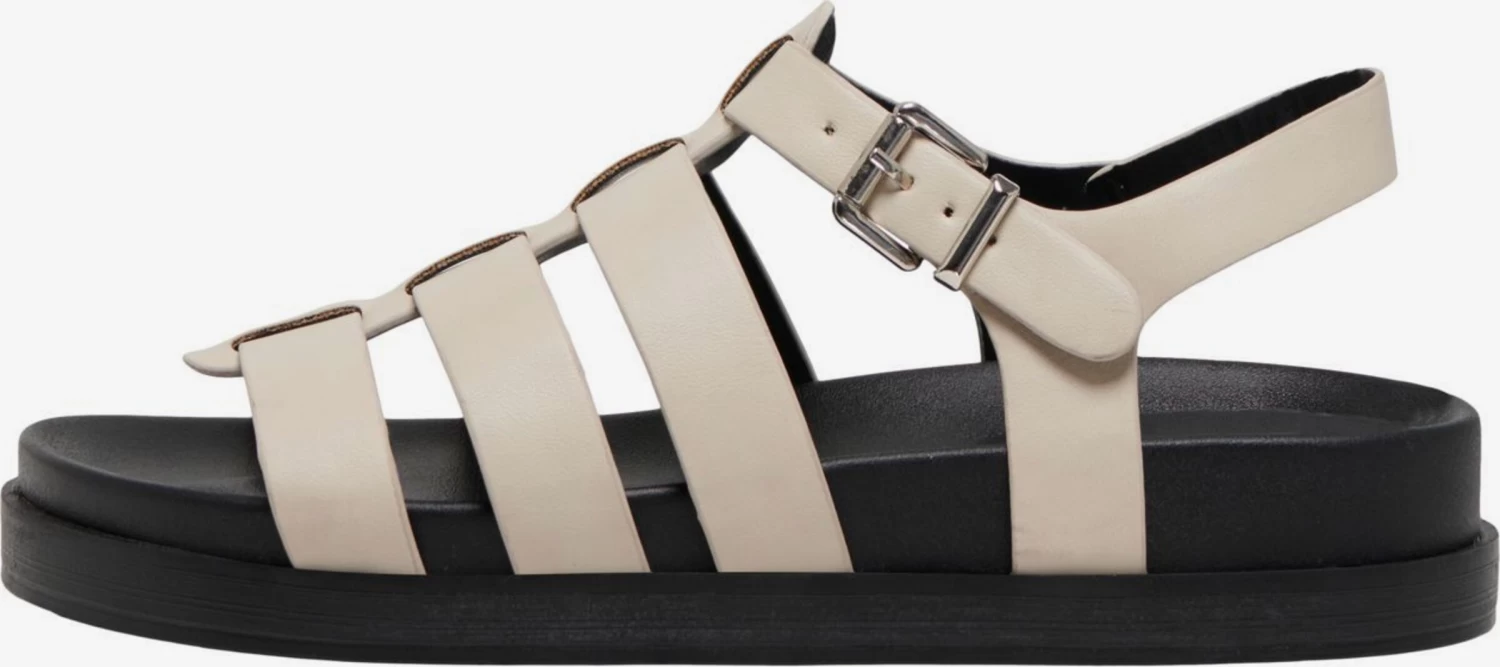 ONLY Sandales à Brides Sandales à Lanières Femme Blanc