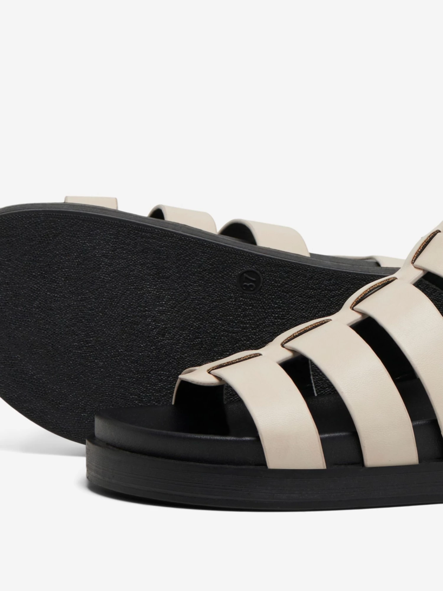 ONLY Sandales à Brides Sandales à Lanières Femme Blanc – Image 5