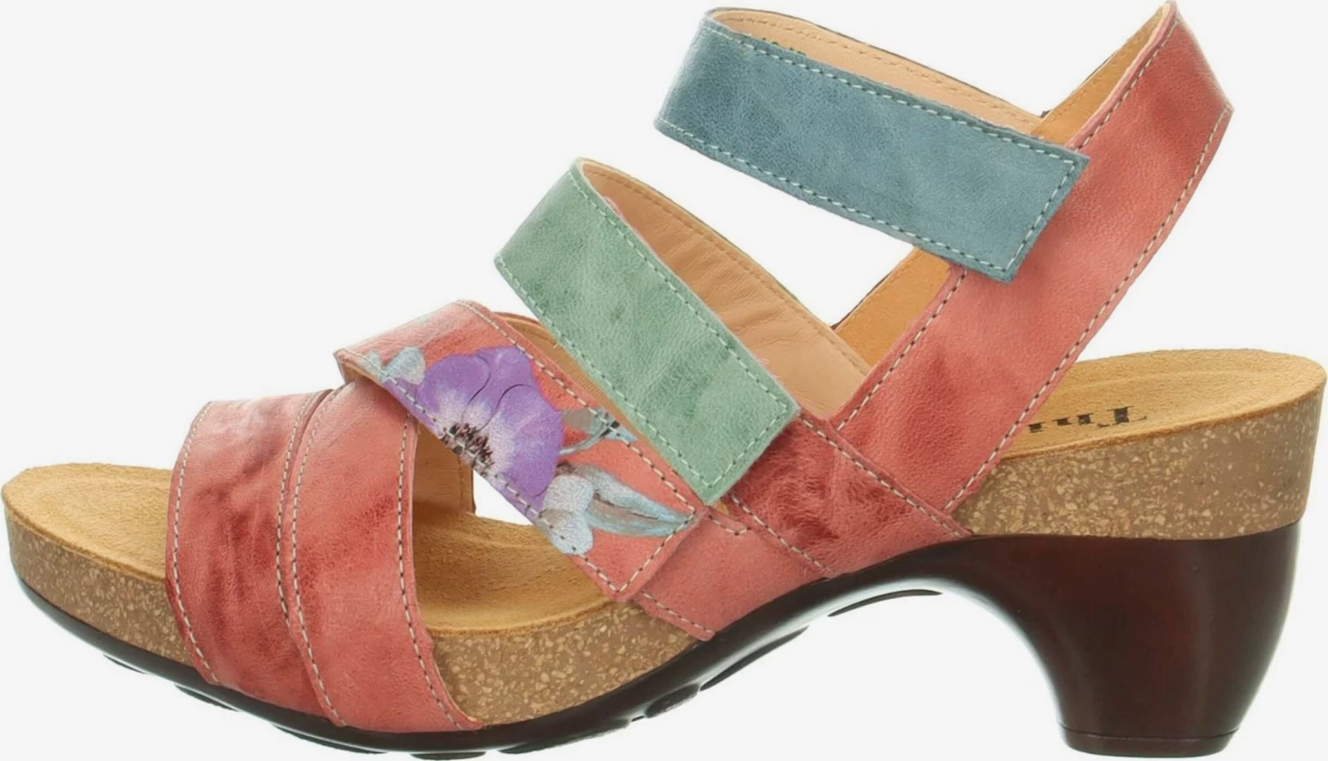 Think! Sandales à Talons Sandales à Lanières Femme Vert / Rose – Image 2