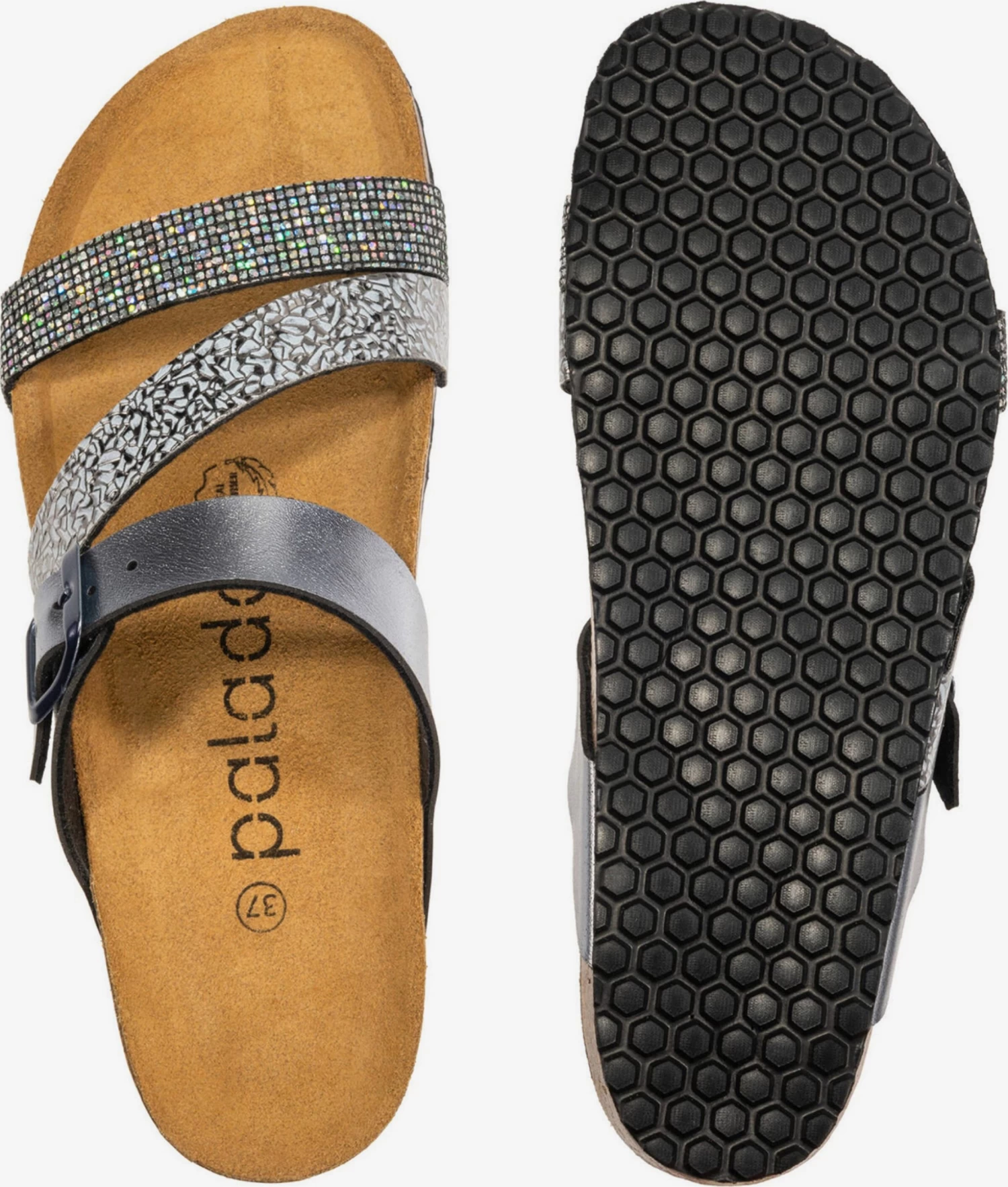 Sandales à Plateau Mule Chios Femme Argent – Image 4