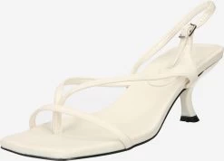 WAREHOUSE Sandales Tongs Femme Blanc Naturel