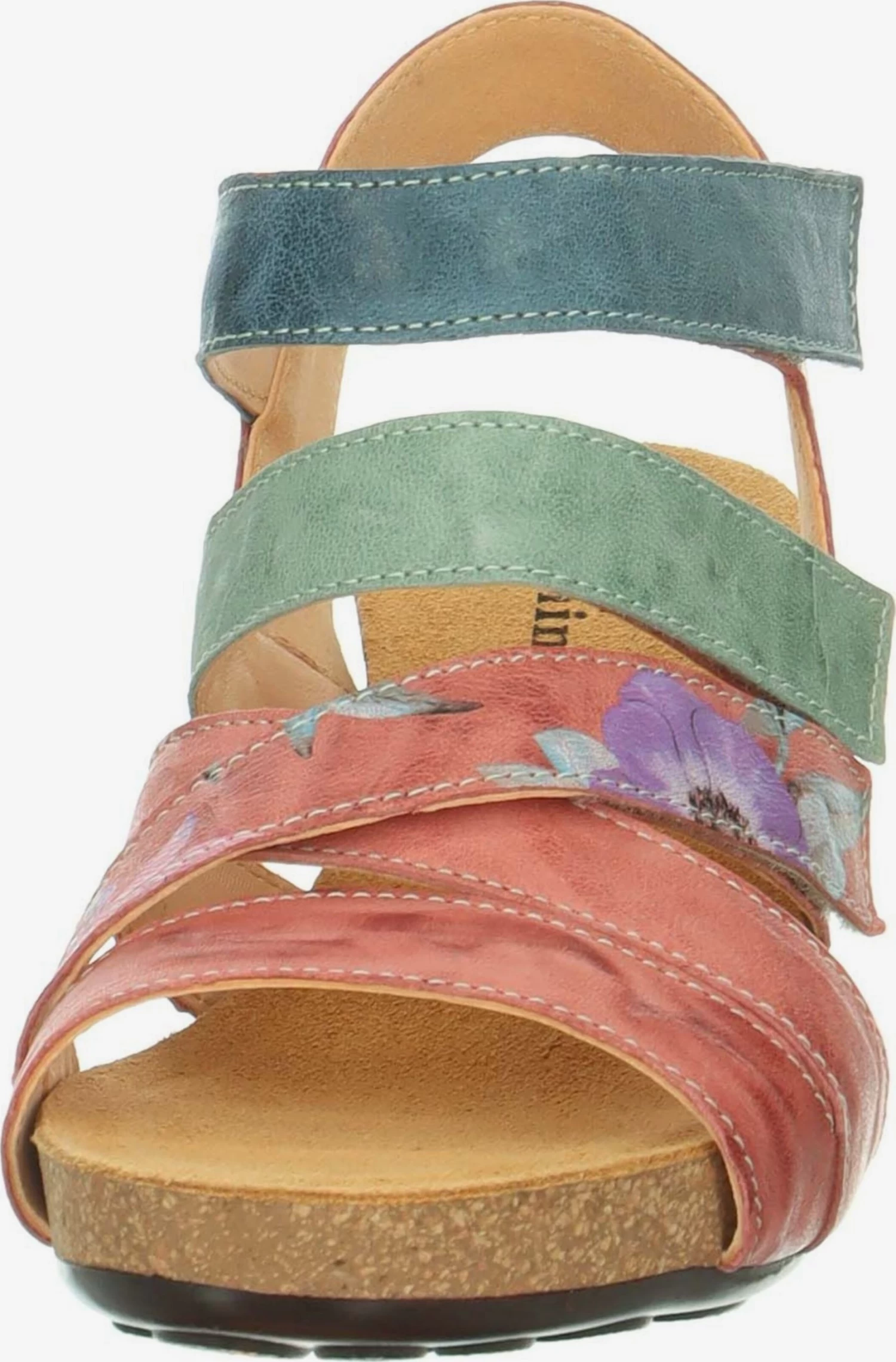 Think! Sandales à Talons Sandales à Lanières Femme Vert / Rose – Image 3