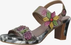 Laura Vita Sandales à Talons Sandales à Lanières Femme Gris