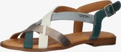Pikolinos Sandales à Brides Sandales à Lanières Femme Bleu / Marron