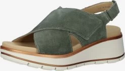 Ara Sandales à Talons Sandales Femme Vert Foncé