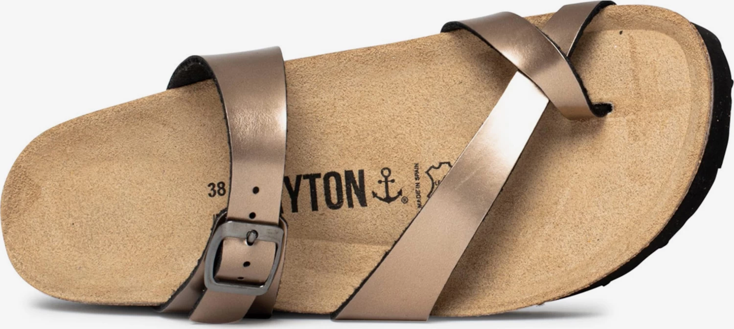 Sandales à Plateau Mule Andromac Femme Or – Image 6