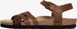 Sandales à Brides Sandales à Lanières Denia Femme Marron