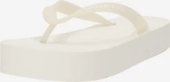 Calvin Klein Jeans Sandales Tongs Femme Blanc / Blanc Cassé